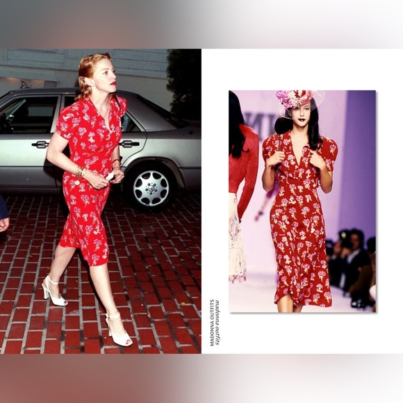 Vtg ‘95 Anna Sui “Bérard Face” Print Dress Size Petite - Picture 16 of 16